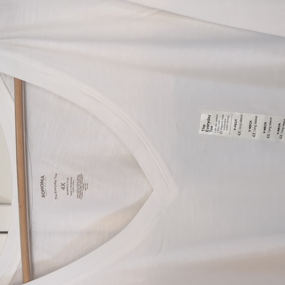 Sonoma Everyday Tee V Neck Long Sleeve Womens Plus 4X New - Picture 2 of 4